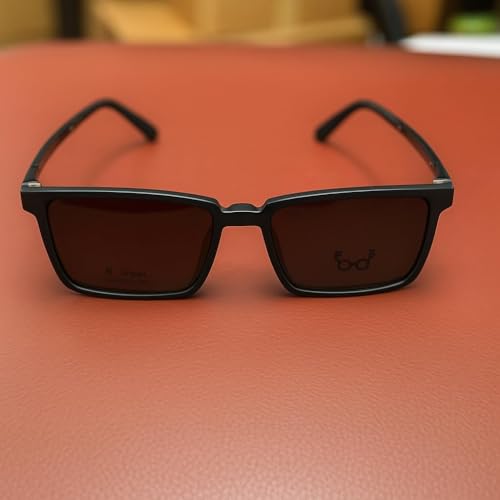 2-in-1 Magnetic Clip-On Glasses, Lightweight Frame, Polarized Sun Clip with UV400 Protection, Black3