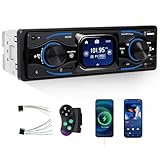 Autoradio Bluetooth, GOHHDL Auto Radio 1Din Autoradio mit Bluetooth Freisprecheinrichtung FM, 7 Farben, 2USB/U Disk/AUX/SD, EQ, Lenkradsteuerung