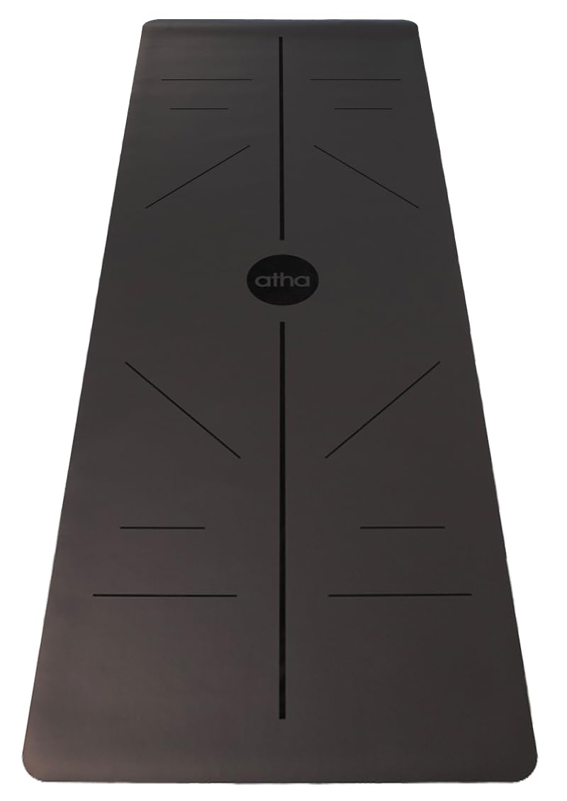 Esterilla de Yoga atha® PRO Travel Align | Ultra Adherente y Ligera (2mm) | Perfecta para Viaje y Sobre Esterillas de Estudio | Materiales Sostenibles | Correa Incluida