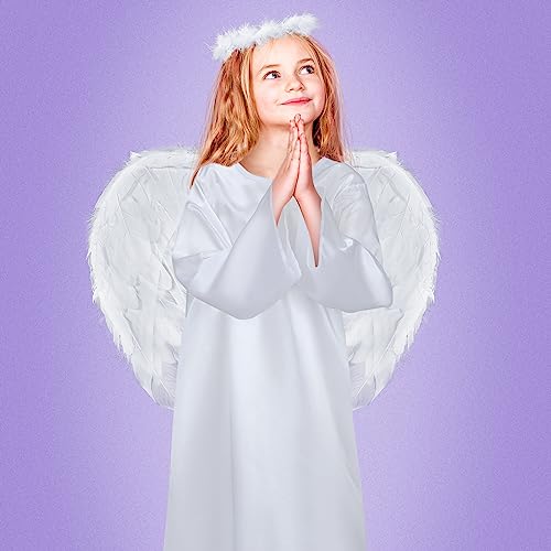 Disfraz Ángel para Niñas con Alas, Diadema y Varita miniatura 4