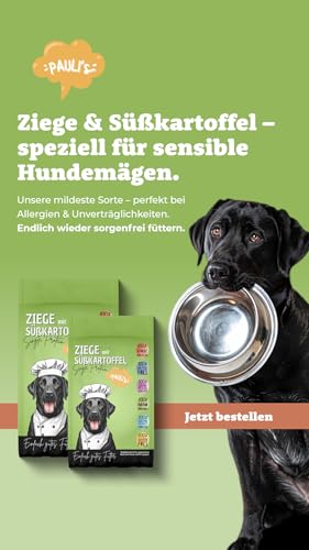 PAULI's Trockenfutter Die Lösung Ziege & Süßkartoffel für Hunde| Naturprodukt, Single Protein| hoch verträglich| speziell bei Allergien/Unverträglichkeiten| Getreidefrei| 1x 5Kg