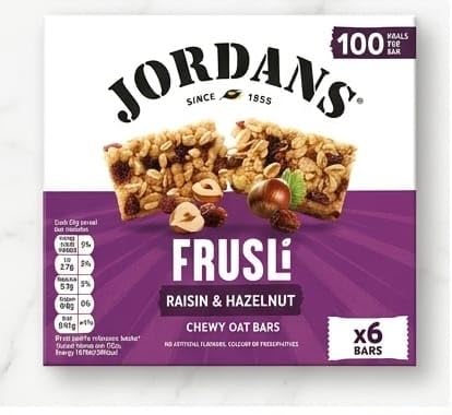 Jordans FRUSLi Raisin & Hazelnut By febora Chewy Oat Bars, 6 Bars, 150g | 100 Kcals per Bar, No Artificial Flavours, Wholegrain Oats, Vegetarian, Ready to Eat-image-30