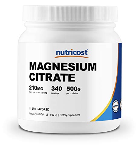 Nutricost Magnesium Citrate Powder (500 Grams) (Unflavored)