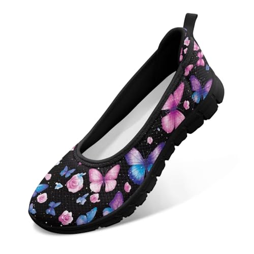 Image of Walking Shoes Women Breathe Mesh Slip On Sneakers Women Comfortable Lightweight