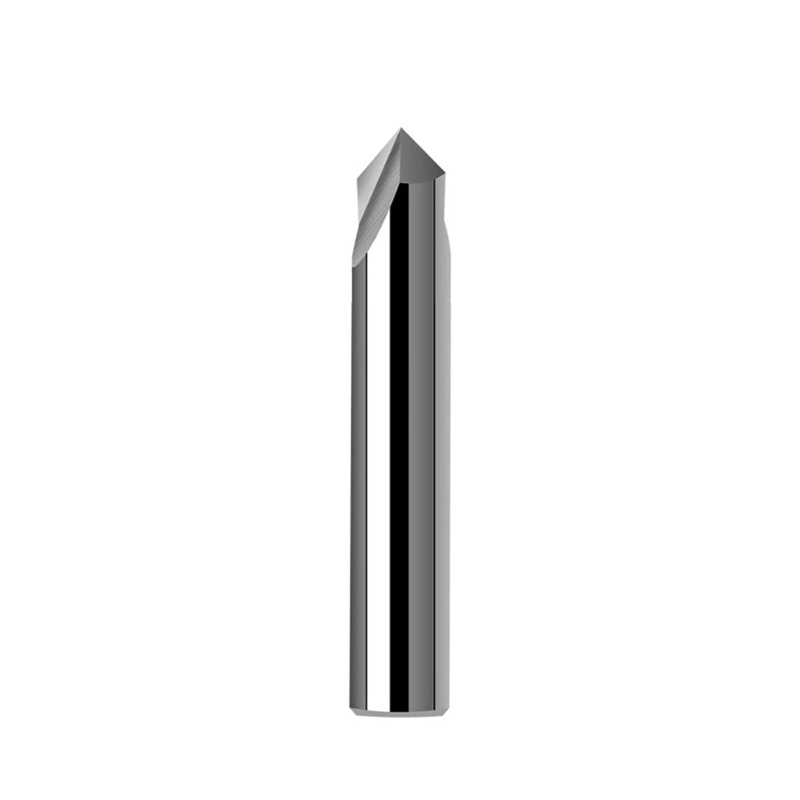 Juego de Brocas avellanadas carburo tungsteno for Ranuras Rectas, Biselado y fresado 60, 90 120 Grados, Herramienta for máquina Grabado, Fresa Extremo Aluminio(D12xR120x75L)