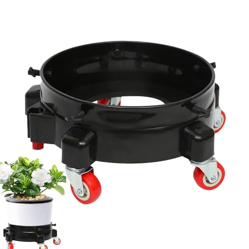 Bucket Trolley - Dos cucharadas de carro de lavado de coches con ruedas | Plataforma de rueda extensible para maceta | Base de transporte para lavado de coches de jardín