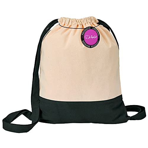 Mochila tipo Saco Gym Sack 35x43cm em Algodão com Alças Sack TopGet - Preto