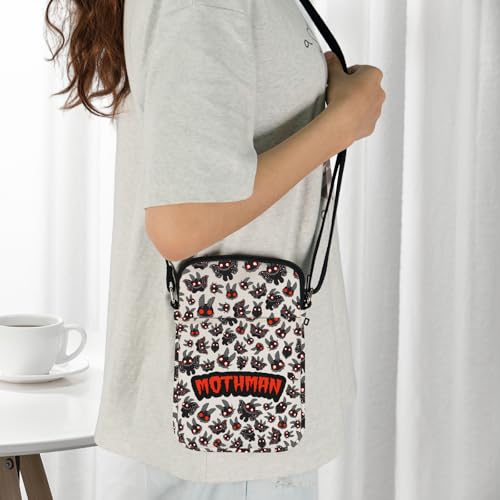 JXGZSO Mothman Cryptid Crossbody Bag Cryptozoology Gift Cryptid Creature Gift Mythical Mothman Monster Shoulder Bag4