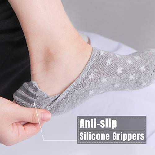 Image of No Show Socks Womens, Non Slip Low Cut Liner Ankle Footies for Sneakers Boat Shoes 6 Pairs