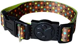 MY PET BRASIL Coleira Para Cachorros M Coleira Ajustável Poá Passeio E Viagem Confortável E Resistente