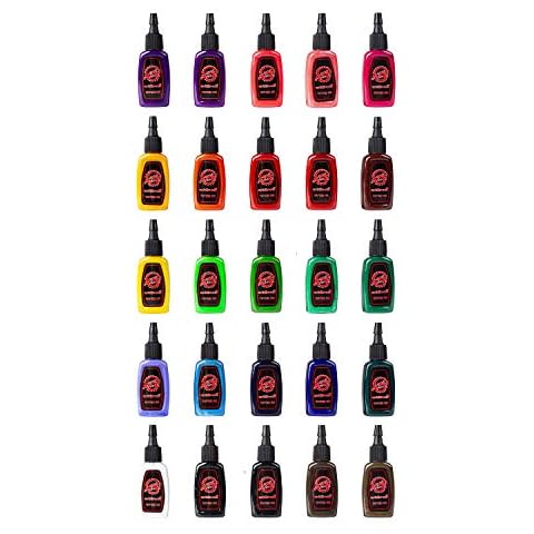 One Tattoo World Premium Tattoo Ink Set | 25 Colors | 15 ml Bottles, OTW-AN025 Cover