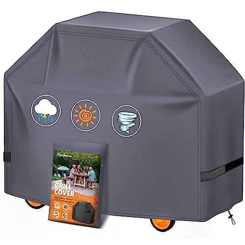 HomWanna Grill Cover 55 Inch - Superior Gas Grill Cover for Outdoor Grill - 600D Outside BBQ Covers Heavy Duty Waterproof Fit Weber, Dyna-glo, Char-Broil, Nexgrill, Brinkmann, Monument Barbecue Grill by HomWanna - Used condition - US$24.90