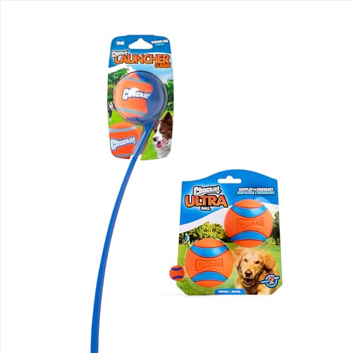 Image of Chuckit! Ultra Ball and Launcher Bundle, Classic 26M with 2 Medium Balls