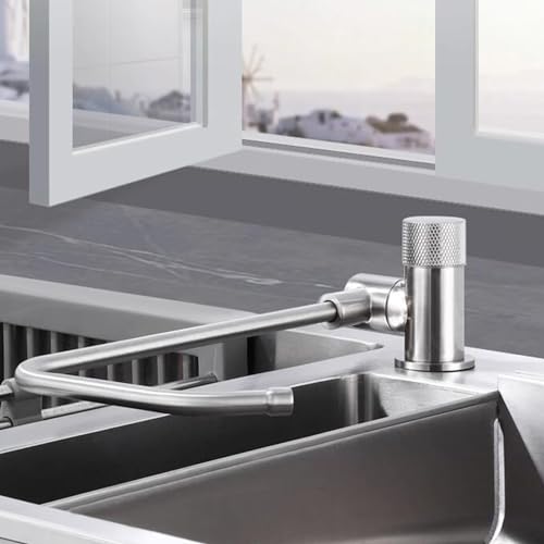 Robinet de filtre à eau en laiton brossé haut de gamme avec double bec