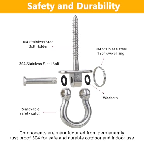 Awroutdoor Deckenhaken Schaukel, Schaukelhaken, aufhängung Haken mit Schraube für Beton Holz