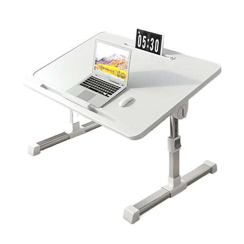高さ調節 デスク 折りたたみ 車載 テーブル 収納 コンパクト 車中 作業 PC カー 用品 マルチ (白色)
