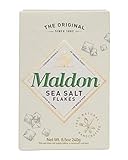 Maldon Salt, Sea Salt Flakes, 8.5 oz (240 g), Kosher, Natural, Handcrafted, Gourmet, Pyramid Crystals