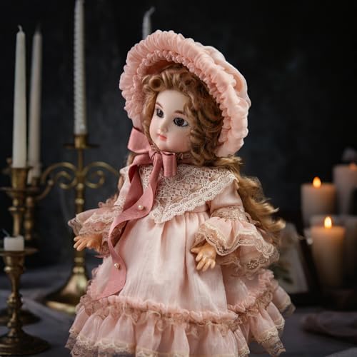 Cloveray 16�C���` BJD �r�X�P�b�g�h�[���b���B�N�g���A���h���X�t���E�ؖڒ��֐߁E�|�[�W���O�\��PVC�r�X�N�l�`�b�W���E�����E�a�����M�t�g�E�����M�t�g�{�b�N�X����i���O Porcelosia�j (�s���N)