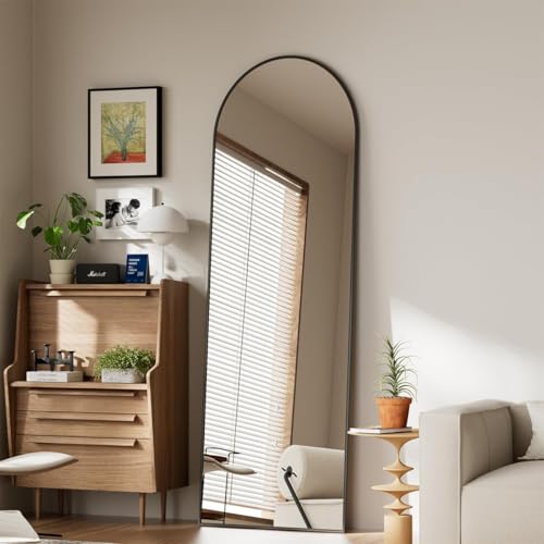 Image of Koonmi 56x21 Arched Full Length Mirror, Floor Mirror with Stand