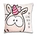 NICI Theodor 43249 Coussin en Coton Motif Licorne Multicolore 37 x 37 cm