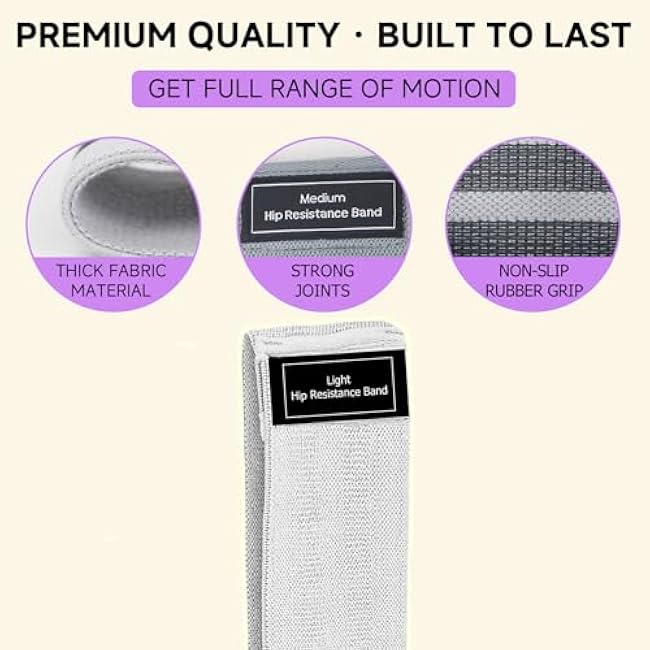 Resistance Bands, Fabric Workout Bands for Women & Men