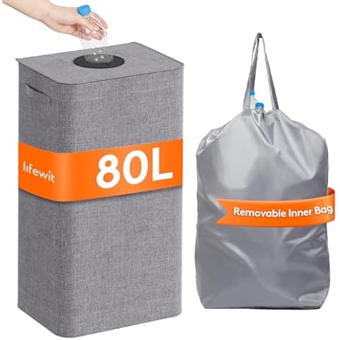 Lifewit 80L Recycling Bin with Lid Cover