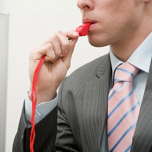 48 silbatos plásticos con cordón para emergencia rojo miniatura 4
