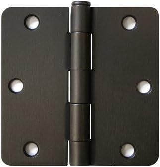 39 PCS Oil Rubbed Bronze 3.5" x 3.5" 1/4 Radius Interior Door Hinges (Almost Black)