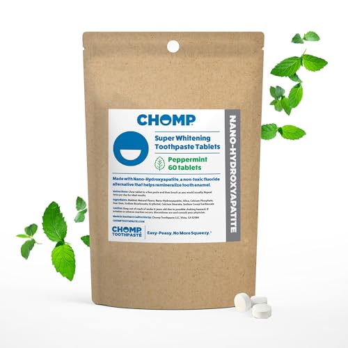 10 Best Toothpaste Tablets That Will Change Your Oral Care Routine 5 Chomp Super Whitening Toothpaste Tablets with Nano Hydroxyapatite Refill