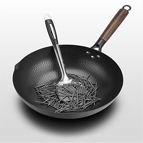 Wok de hierro tradicional 32 cm sin recubrimiento miniatura 3