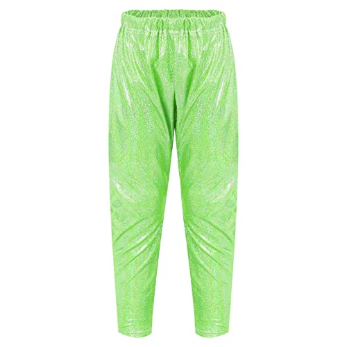 JanJean Kids Boys Sparkly Metallic Dancewear Pants Girls Toddler Wide Leg Baggy Trousers Dancing Performancing