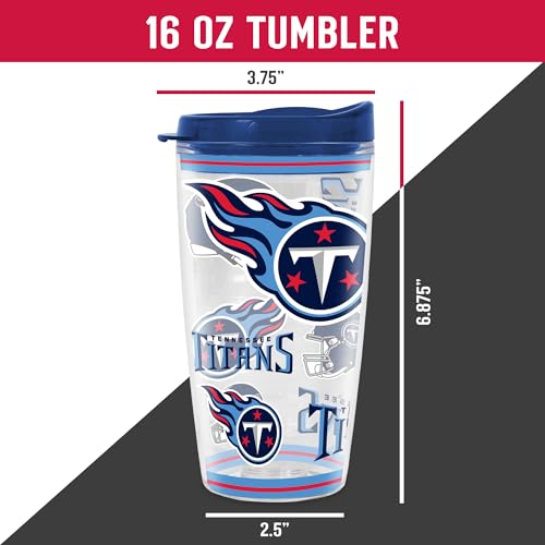 Image of Rico Industries NFL Football Double Wall Mayhem 16oz Tritan Tumbler W Lid