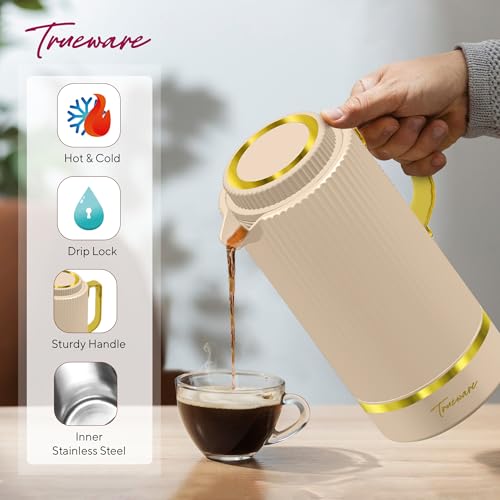 Image of Trueware Marvel 1800 Insulated Flask - 1500 Ml | PU Insulated Inner Stainless Steel Hot & Cold Flask, BPA Free, Leak Proof, Ideal for Tea, Coffee, Water, Hot Beverages