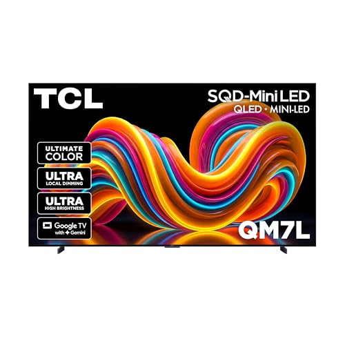 Image of TCL 98 Inch Class QM7L Series | SQD-Mini-LED QLED Smart TV | 98QM7L, 2026 Model | 144Hz | Ultimate Color Ultra Brightness & Contrast | Google AI Bang & Olufsen | Voice Gaming Streaming Television