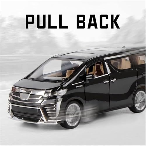 Image of 1:32 Scale Alphard Toy Car | Metal Pullback Diecast Car for Kids with Openable Doors, Sound, Light Effects Toy for Car Enthusiasts (Color As Per Available)