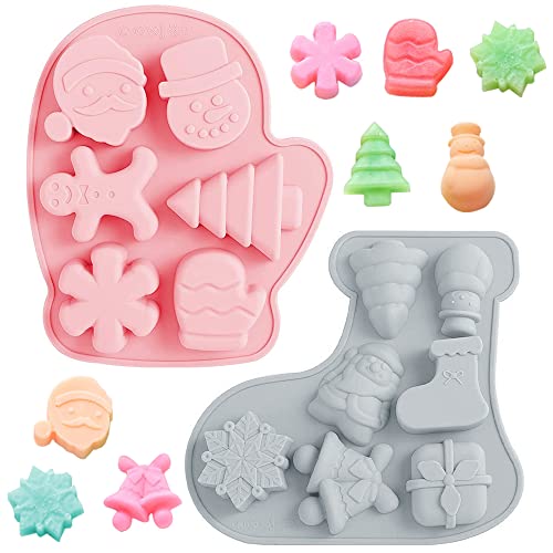 QUMENEY Set di 2 stampi per muffin in silicone di
