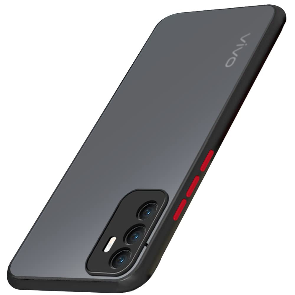 TheGiftKart Translucent Hybrid Back Case Cover for Vivo V23e 5G | Smoked Matte Back | 360 Degree Protection | Protective Hard Back Case Cover for Vivo V23e 5G (PC & TPU | Black Bumper) (B09SZHT7FV) Amazon Price History, Amazon Price Tracker
