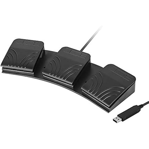 [Upgraded] iKKEGOL USB Triple Foot Pedal Optical Switch Control 3 Key Three Button Program Computer Keyboard Mouse Game Action HID Cover