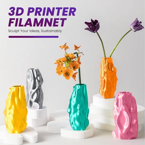 Image of PLA PRO + 3D Printer Filament Roll, 1kg Net Weight, Great Flexibility, Eco-Friendly, High Rigidity, Biodegradable, Low Warping Output, 1.75mm Diameter, Ideal for DIY Makers (White)