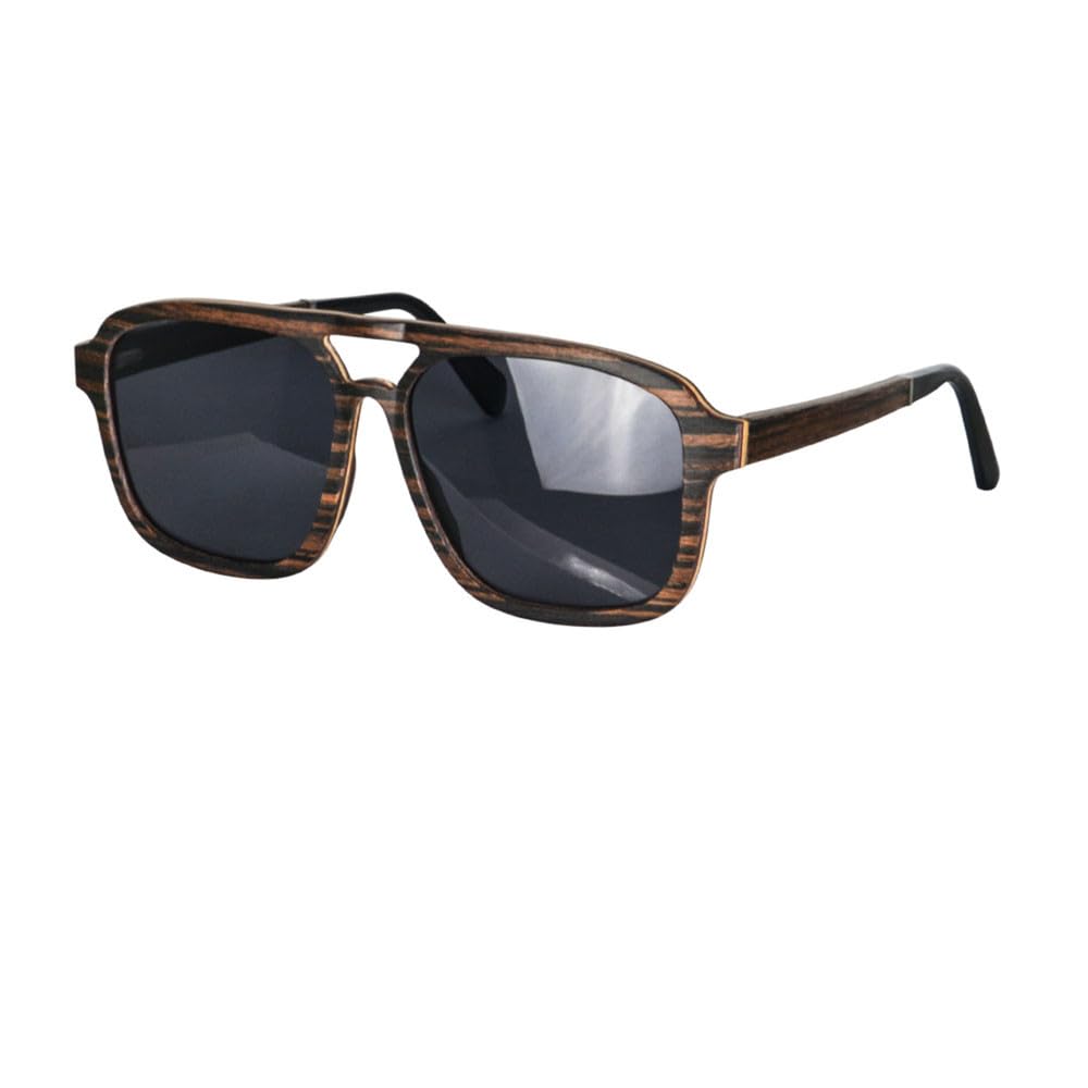 Okulary przeciwsłoneczne z drewna w stylu vintage, męskie, okulary przeciwsłoneczne z polaryzacją, modne okulary z naturalnego drewna