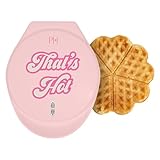 Paris Hilton Heart Waffle Maker, Makes 5 Mini Heart Shaped Waffles or 1 Individual Waffle, Easy to Clean 6' Nonstick Plates, Made without PFAS or PFOA, Electric Waffle Iron, Pink