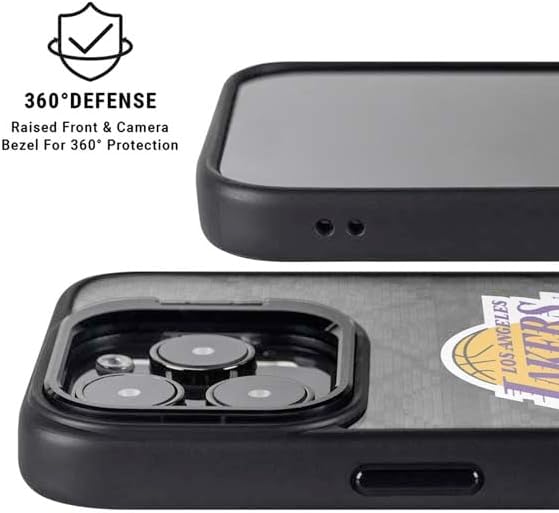 Skinit Kickstand Phone Case Compatible with iPhone 16 Pro Max - Officially Licensed NBA Los Angeles Lakers Dark Rust Design