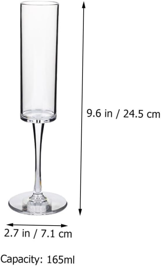 Alipis 4pcs Crystal Goblets Shatterproof Highball Glasses for Red Wine Sturdy Plastic Drinking Cups for Parties Weddings and Home Use