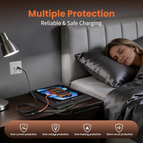 Image of 4 in 2 Multi Charging Cable, 2Pack 5FT Charging Cords for Multiple Devices