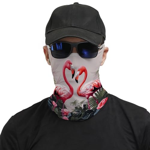 Neck Gaiter Face Mask Multifunctional Pink Peach Print Uv Mask Face Cover for Sun Protective3