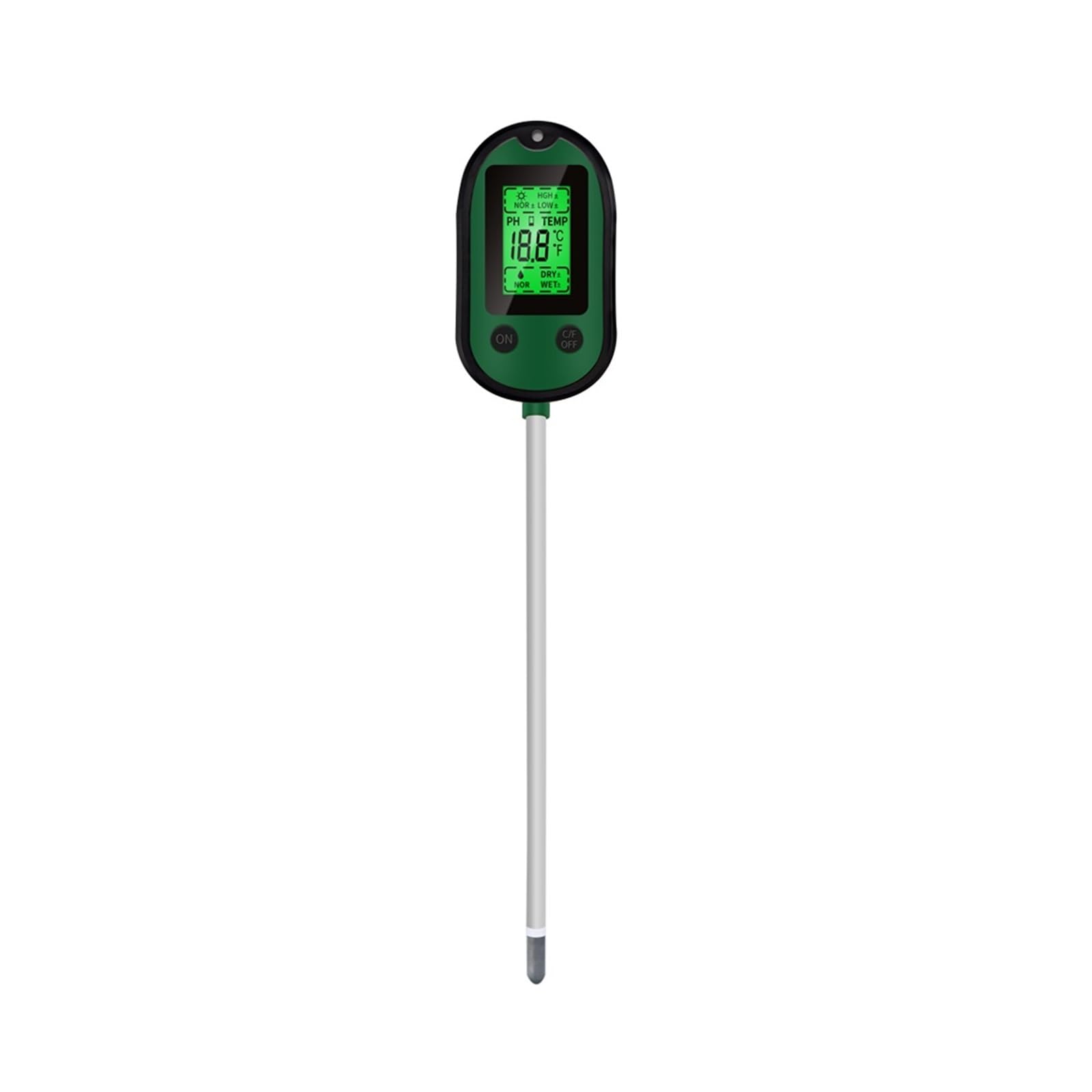Humidimètre 4/5 en 1 Sol PH mètre lumière du Soleil hygromètre LCD numérique Jardin Plante Fleurs capteur de température capteur Outil de Test d'humidité de l'environnement(5 in 1)