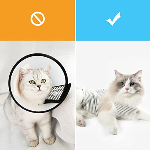 Dotoner-Cat-Professional-Recovery-Suit-Surgical-Recovery-Shirt-for-Abdominal-Wounds-Bandages-Cone-E-Collar-Alternative-for-Cats-After-Surgery-Medical-Suit-Soft-Pets-Clothing-Indoor-M-Grey