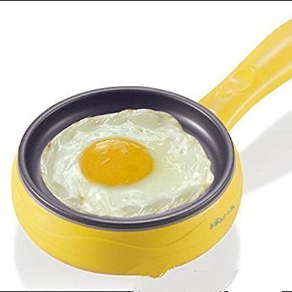 JELLEX Multi Functional Electronic 2 in 1 Single Layer Egg Boiler Steamer Cooker with Handle and Capacity of 7 Eggs | Egg Boiling Non-Stick Steamer and Egg Frying Pan Machine