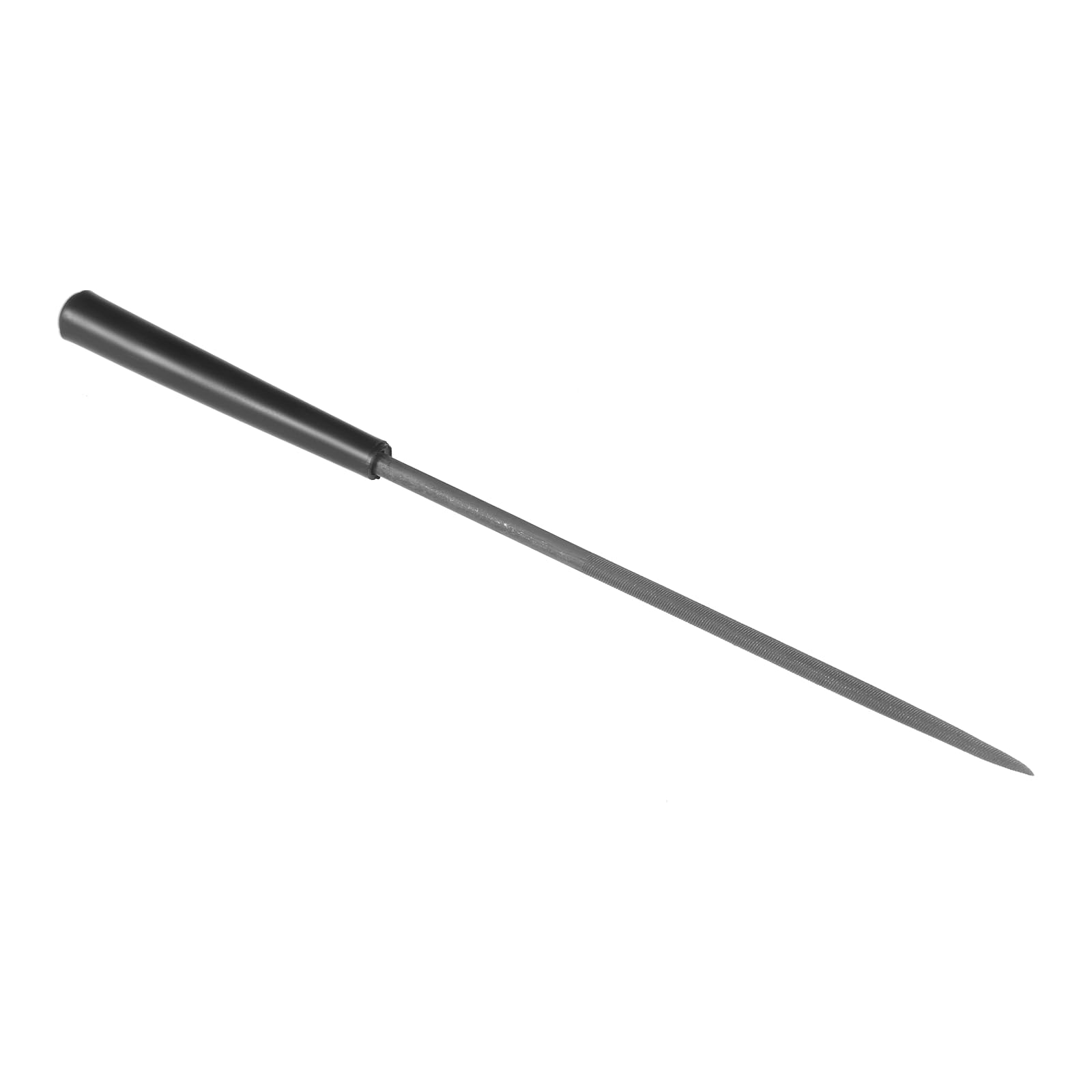 Round Needle File, Shank Size 0.12", Overall Length 5.5", Steel Files with Non-Slip Handle - (Applications: for Workshops)