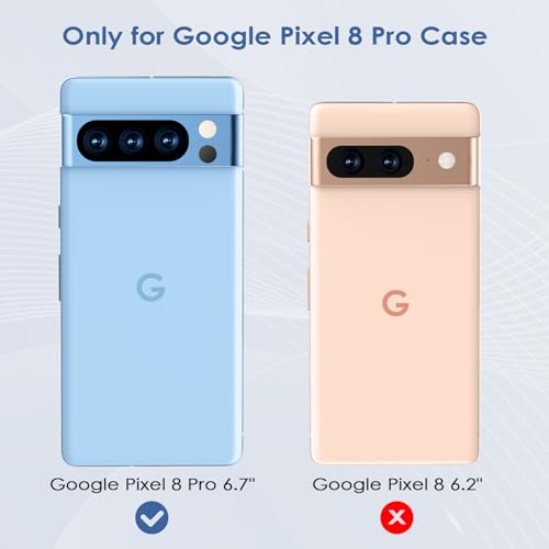 Image of IQShield EvoClear Back cover Case For Google Pixel 8 Pro Shockproof Bumper Protective Covers Cases, Anti-Scratch Hard PC, for Women, Men - Clear